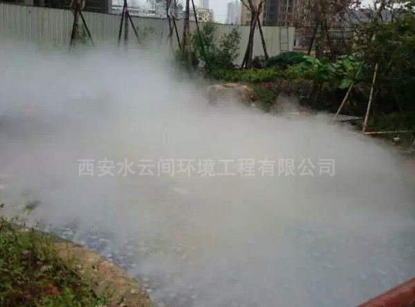 小區景觀(guān)造霧工程施工