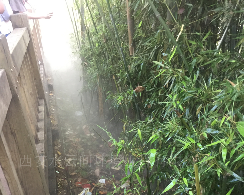 動(dòng)物園竹林景觀(guān)造霧
