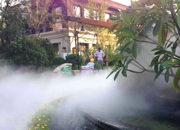小區景觀(guān)造霧