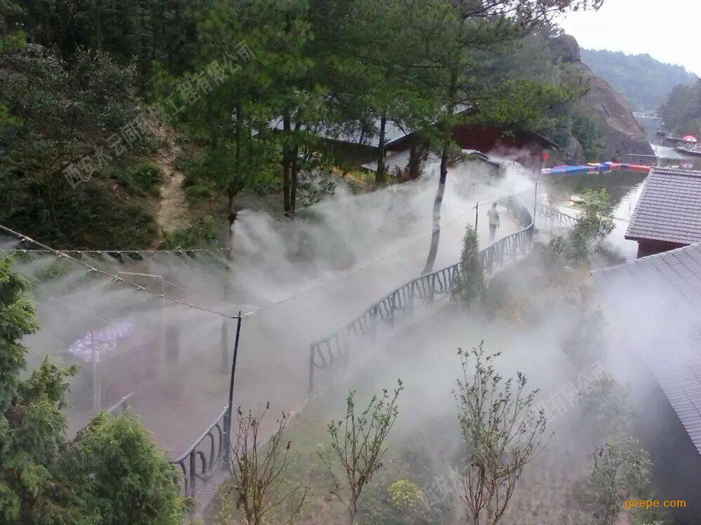 西安水云間噴霧降溫系統讓農家樂(lè )變“避暑山莊
