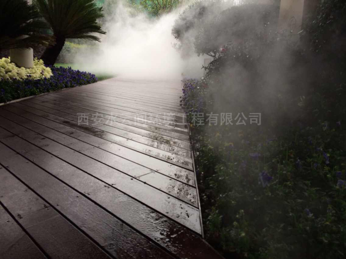 高檔住宅小區景觀(guān)造霧工程